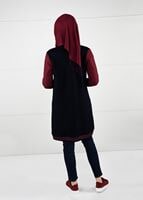 Tesettür giyim LACİVERT ARMA DETAYLI RİBANALI KOLEJ CEKET 9221 