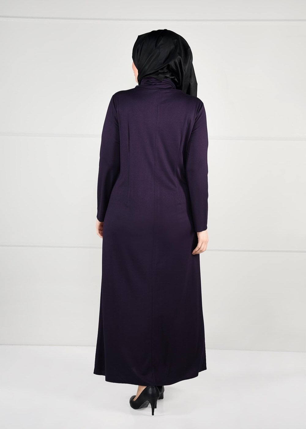 Vêtements hijab POURPRE ROBE À IMPRIMÉE 2645