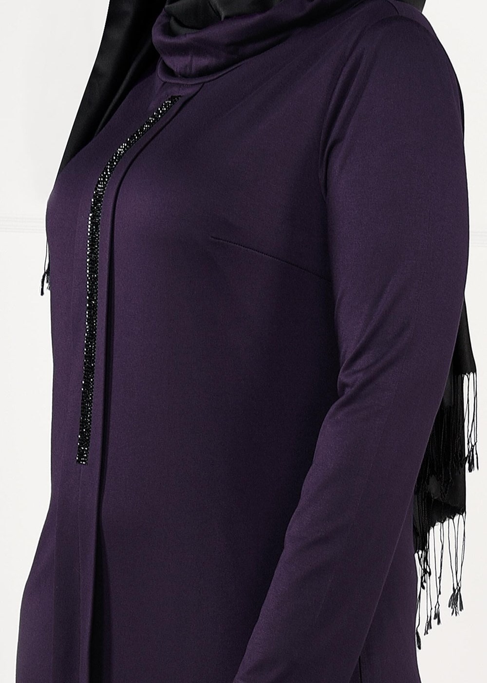 Vêtements hijab POURPRE ROBE À IMPRIMÉE 2645