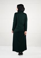 Vêtements hijab VERT ROBE À IMPRIMÉE 2645