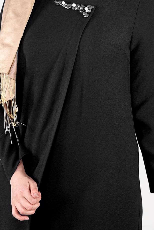 Vêtements hijab NOIR ROBE À EMBELIE 2646  - TRENDTESETTÜR