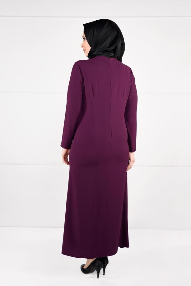 Vêtements hijab PRUNE ROBE À EMBELIE 2646  - TRENDTESETTÜR