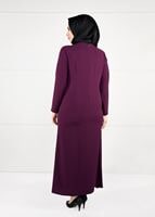 Tesettür giyim MÜRDÜM TAŞ DETAYLI ELBİSE 2646