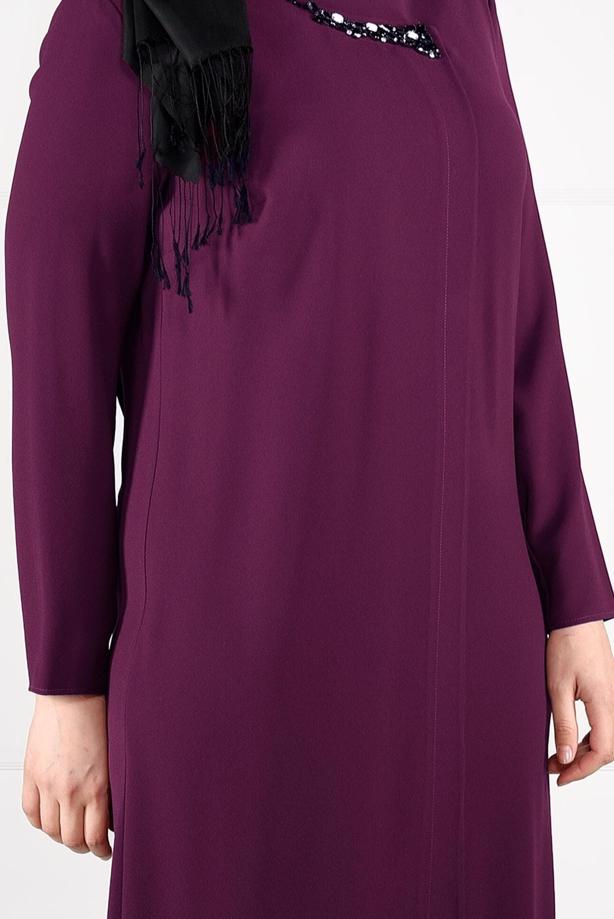 Vêtements hijab PRUNE ROBE À EMBELIE 2646  - TRENDTESETTÜR