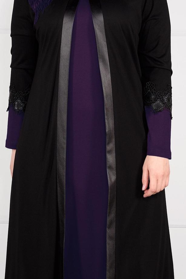 Vêtements hijab POURPRE ROBE & COSTUME À GUIPURES 2657  - TRENDTESETTÜR