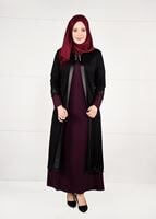 Vêtements hijab ROUGE BORDEAUX ROBE & COSTUME À GUIPURES 2657 