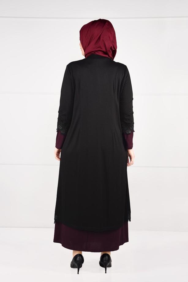 Vêtements hijab ROUGE BORDEAUX ROBE & COSTUME À GUIPURES 2657  - TRENDTESETTÜR