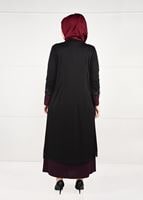 Vêtements hijab ROUGE BORDEAUX ROBE & COSTUME À GUIPURES 2657 