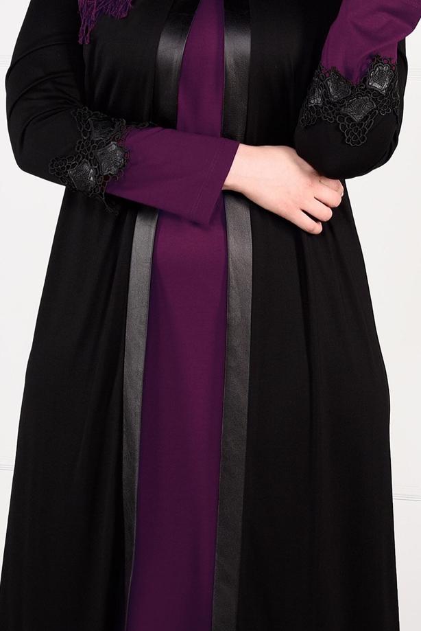 Vêtements hijab POURPRE ROBE & COSTUME À GUIPURES 2657  - TRENDTESETTÜR