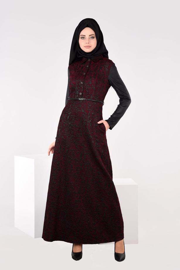 Vêtements hijab  SNAP DETAILED DRESS 4796  - TRENDTESETTÜR