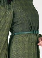 Tesettür giyim HAKİ EKOSE DEGRADELİ ELBİSE 4848