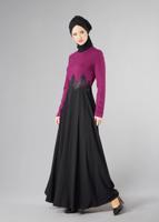 Vêtements hijab POURPRE ROBE À GUIPURES 4902 