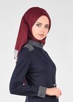 Tesettür giyim LACİVERT KLOŞ ELBİSE 4961