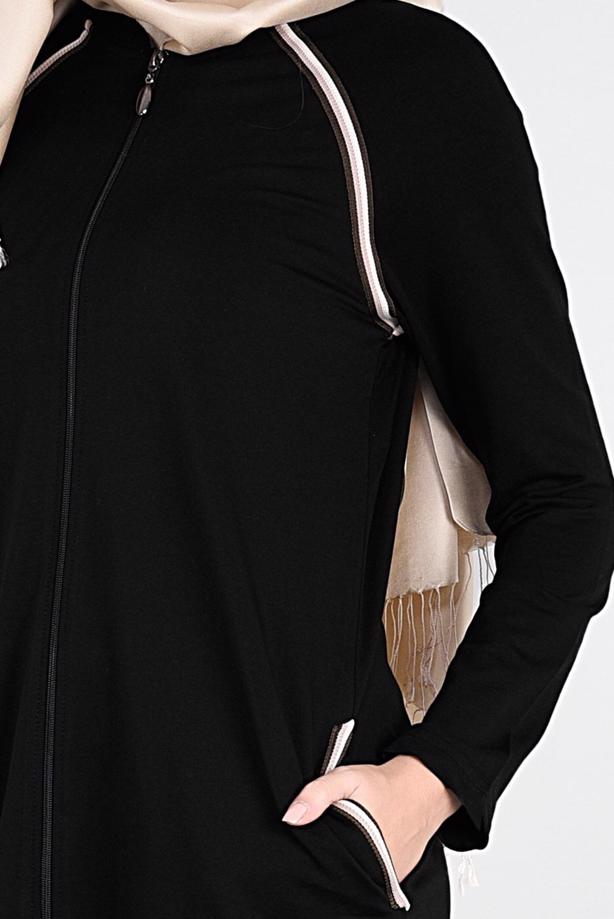 Hijab clothing BLACK REGLAN TRACKSUIT 31104 - TRENDTESETTÜR
