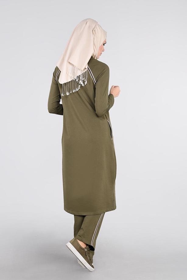 Tesettür giyim HAKİ REGLAN EŞOFMAN TAKIM 31104  - TRENDTESETTÜR