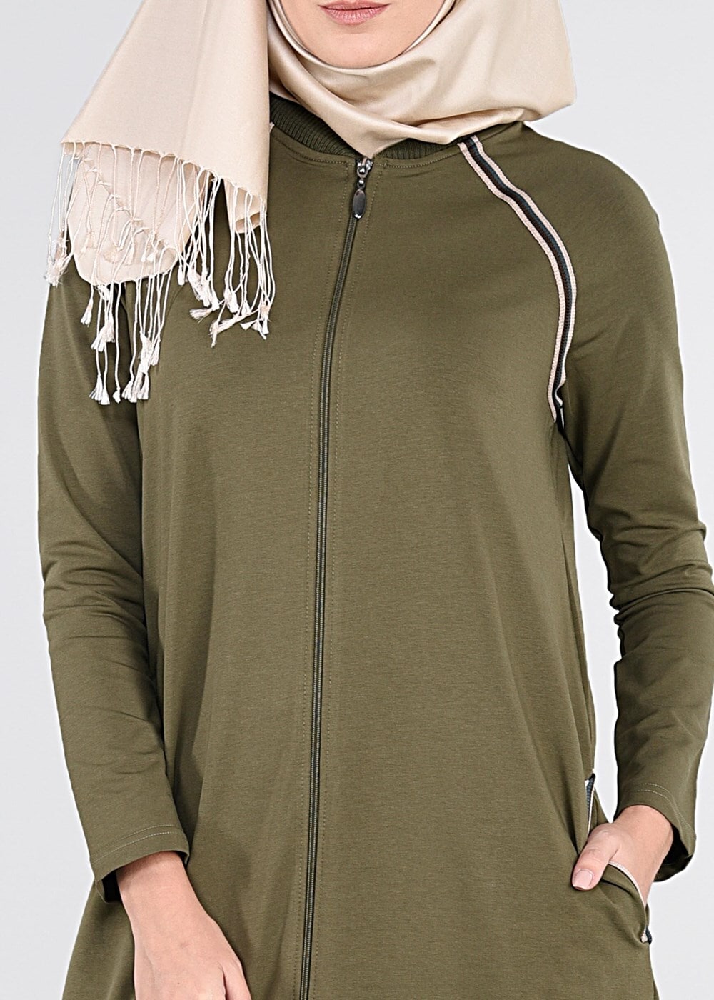 Tesettür giyim HAKİ REGLAN EŞOFMAN TAKIM 31104 