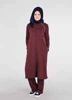 Tesettür giyim BORDO REGLAN EŞOFMAN TAKIM 31104 