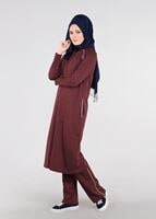 Tesettür giyim BORDO REGLAN EŞOFMAN TAKIM 31104 