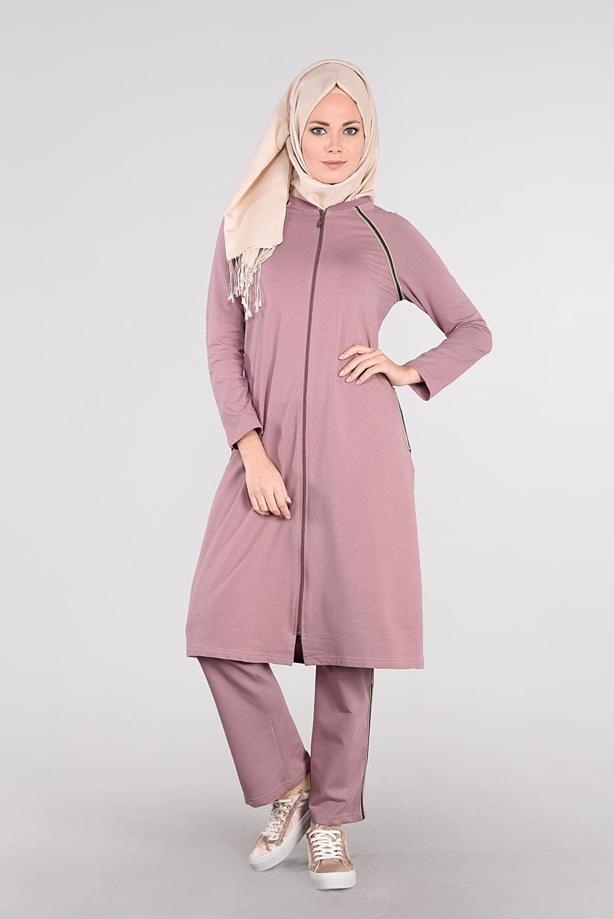 Hijab clothing PINK REGLAN TRACKSUIT 31104 - TRENDTESETTÜR