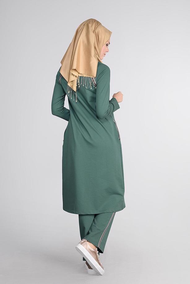 Tesettür giyim YEŞİL REGLAN EŞOFMAN TAKIM 31104  - TRENDTESETTÜR