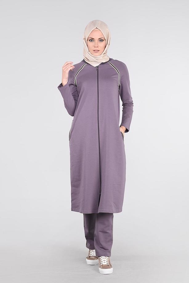 Hijab clothing BEIGE REGLAN TRACKSUIT 31104 - TRENDTESETTÜR