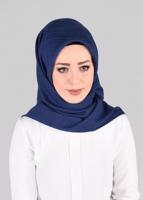 Tesettür giyim LACİVERT T 9880 ALVİNA KENDİNDEN DESENLİ EŞARP