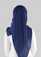 Tesettür giyim LACİVERT T 9880 ALVİNA KENDİNDEN DESENLİ EŞARP