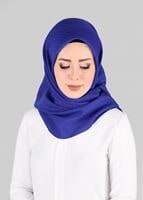 Tesettür giyim LACİVERT T 9880 ALVİNA KENDİNDEN DESENLİ EŞARP