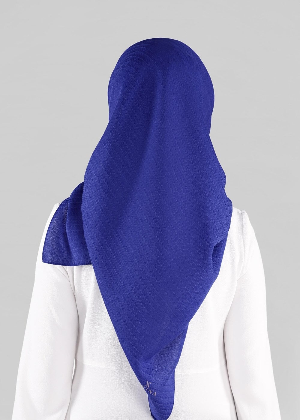 Tesettür giyim LACİVERT T 9880 ALVİNA KENDİNDEN DESENLİ EŞARP