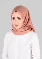 Tesettür giyim PUDRA T 9880 ALVİNA KENDİNDEN DESENLİ EŞARP