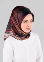 Tesettür giyim MÜRDÜM T 10063-1 ALVİNA DESENLİ EŞARP-ALVİNA