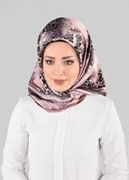 Tesettür giyim PUDRA T 10063-1 ALVİNA DESENLİ EŞARP-ALVİNA
