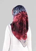 Tesettür giyim GRİ T 10064-1  ALVİNA DESENLİ EŞARP-ALVİNA