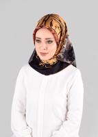 Tesettür giyim MAVİ T 10064-1  ALVİNA DESENLİ EŞARP-ALVİNA