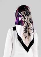 Vêtements hijab NOIR ALVINA ÉCHARPE EN SOIE 12966-1 