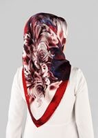 Vêtements hijab ROUGE BORDEAUX ALVINA ÉCHARPE EN SOIE 12966-1 