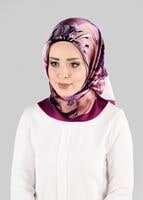 Vêtements hijab FUCHSIA ALVINA ÉCHARPE EN SOIE 12966-1 