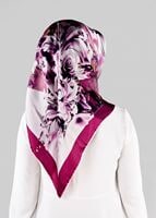 Vêtements hijab FUCHSIA ALVINA ÉCHARPE EN SOIE 12966-1 