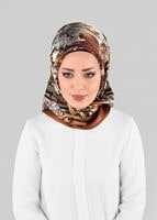 Vêtements hijab BRUN ALVINA ÉCHARPE EN SOIE 12967-1 