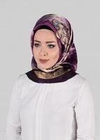 Hijab clothing PURPLE ALVINA SILK SCARF 12968-1