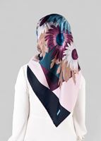 Tesettür giyim LACİVERT T 12972-1 ALVİNA DESENLİ EŞARP-ALVİNA