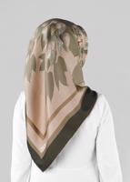 Tesettür giyim YEŞİL T 12973-1 ALVİNA DESENLİ EŞARP-ALVİNA