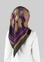 Tesettür giyim YEŞİL T 12973-1 ALVİNA DESENLİ EŞARP-ALVİNA