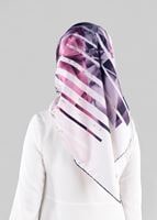 Tesettür giyim PUDRA T 12981-1 ALVİNA DESENLİ EŞARP-ALVİNA