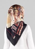 Hijab clothing NAVY BLUE ALVINA SILK SCARF 13286-1 