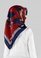 Hijab clothing CLARET RED ALVINA SILK SCARF  13288-1 