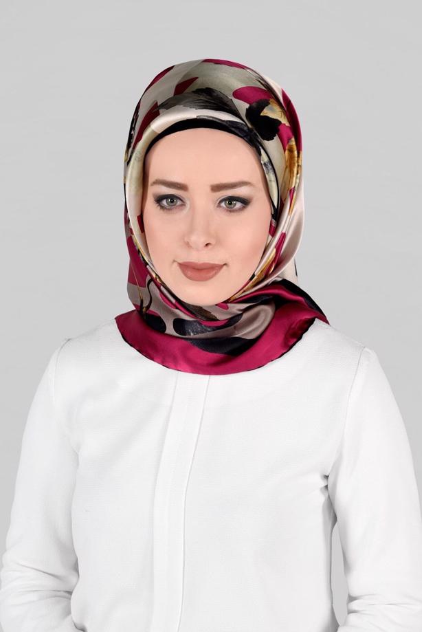 Hijab clothing FUCHSIA ALVINA SILK SCARF  13288-1  - TRENDTESETTÜR