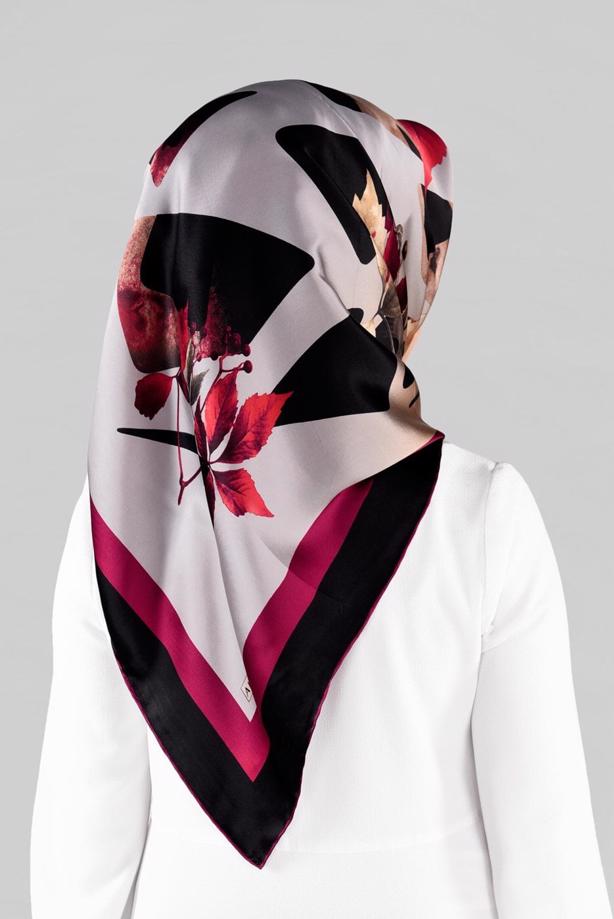 Hijab clothing BLACK ALVINA SILK SCARF  13288-1  - TRENDTESETTÜR