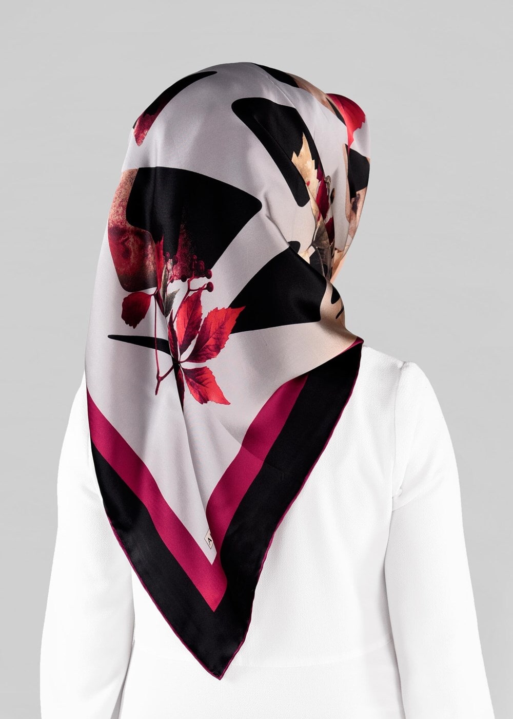 Hijab clothing BLACK ALVINA SILK SCARF  13288-1 