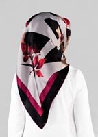 Hijab clothing BLACK ALVINA SILK SCARF  13288-1 